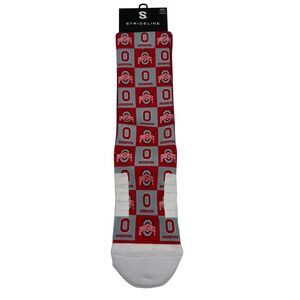 Strideline Ohio‎ State Buckeyes Crew Socks M/L Red Grey 70s NCAA